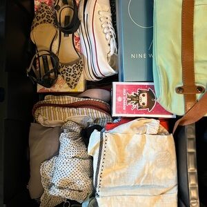 Closet clear out before all items are donated